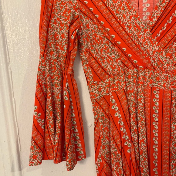 Orange Pattern Dress - Picture 3 of 8